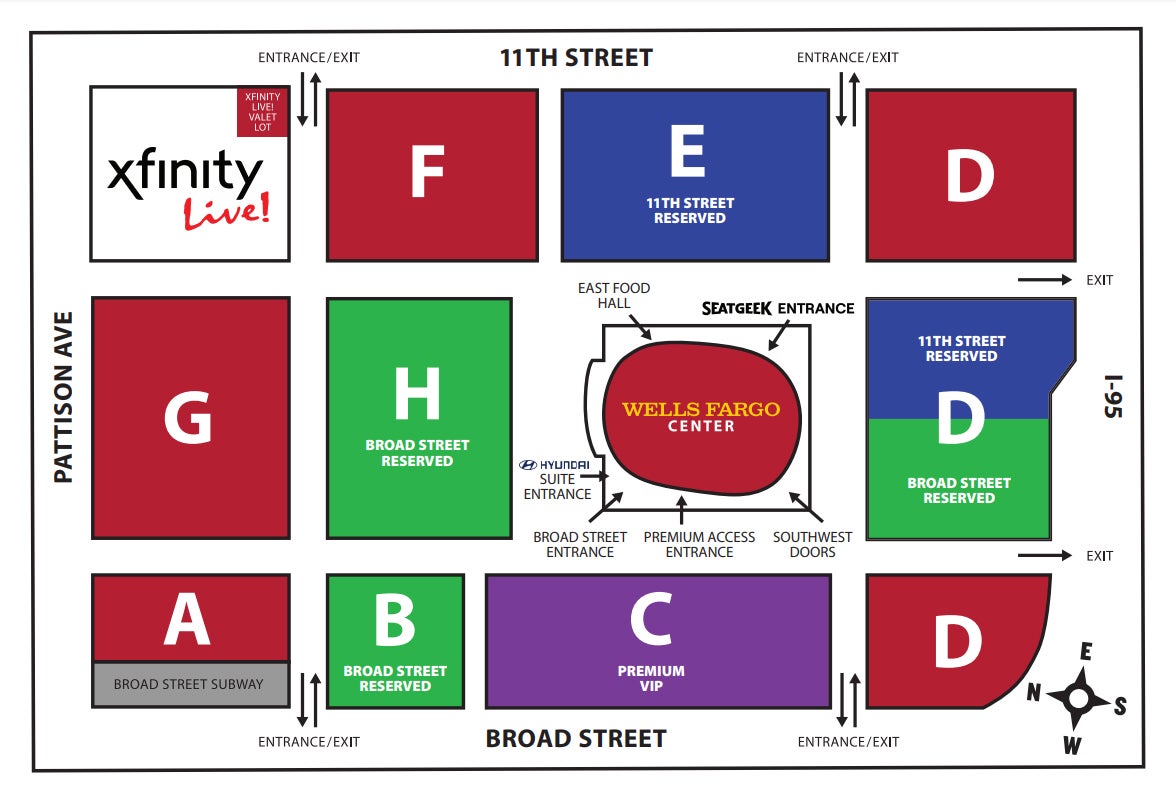 Map  Wells Fargo Center